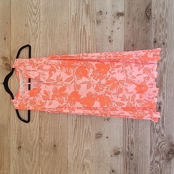 LOFT Outlet Pink Floral Sleeveless Shift Dress Size XSmall - Picture 1 of 5